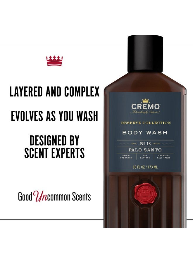 cremo Richlathering Palo Santo (Reserve Collection) Body Wash Notes Of Bright Cardamom Dry Papyrus And Aromatic Palo Santo 16 Fl Oz (2Pack) - Image 4