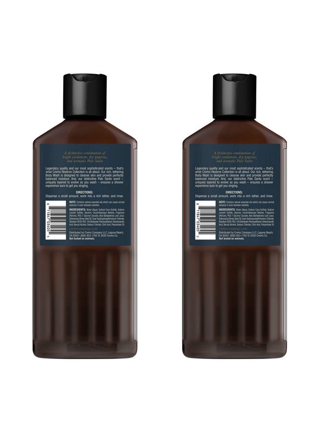 cremo Richlathering Palo Santo (Reserve Collection) Body Wash Notes Of Bright Cardamom Dry Papyrus And Aromatic Palo Santo 16 Fl Oz (2Pack) - Image 5