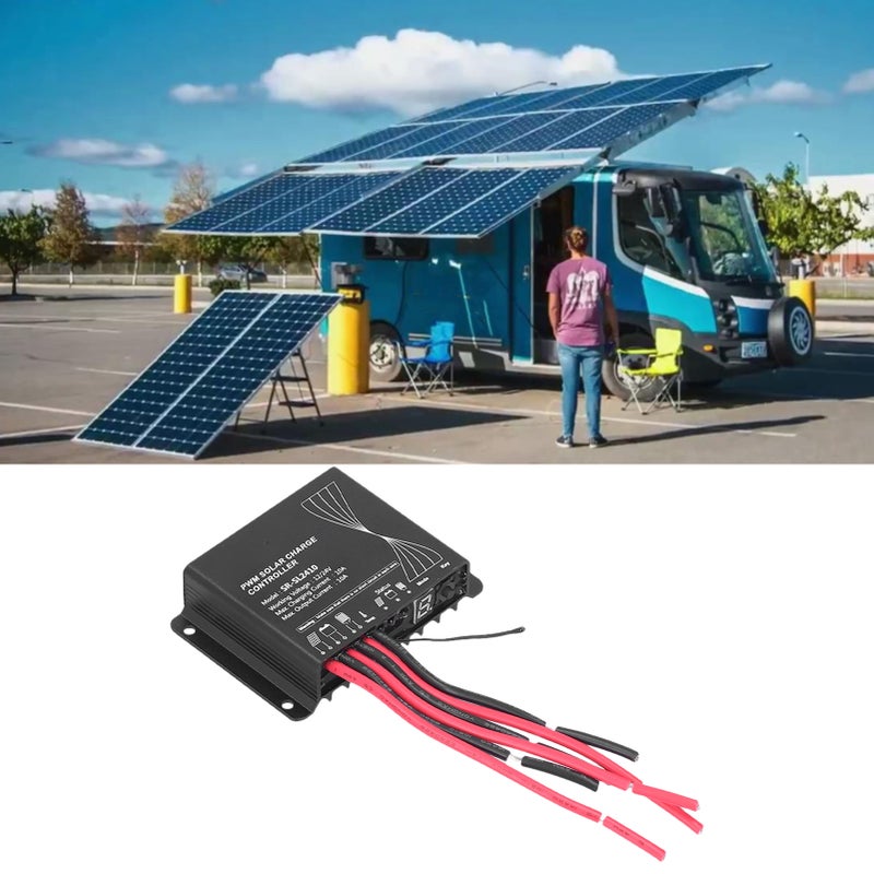 PWM Solar Charge Controller 10A Solar Panel Regulator Waterproof Energy Controller for RV Accessories - Image 5