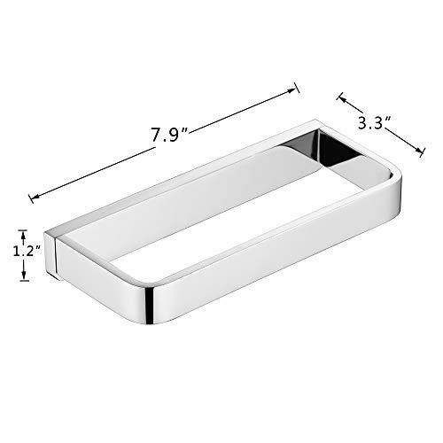 Aothpher Aothphe Bathroom Towel Ring Brass Square Hand Towel Holder Wall Mounted,Polished Chrome - Image 2