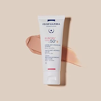 ISIS PHARMA ISISPHARMA روبوريل إكسبيرت 50 مرطب وجه ملون SPF 50 مرطب للوجه 40 مل واقي شمس SPF 50 للبشرة الحساسة للعناية بالاحمرار حماية من الأشعة فوق البنفسجية والضوء الأزرق صنع في فرنسا - Image 2