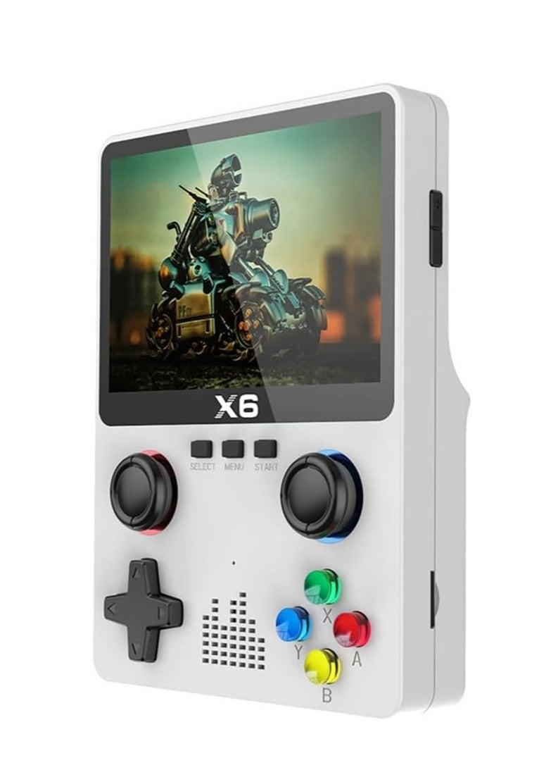null - Handheld Game Console, Retro Game Console, Supports TV Output, Built-in 32GB Cassic Games (10000+), 3.5-inch OCA IPS Screen, Dual 3D Joystick, 11 Emulators (White) - Image 1