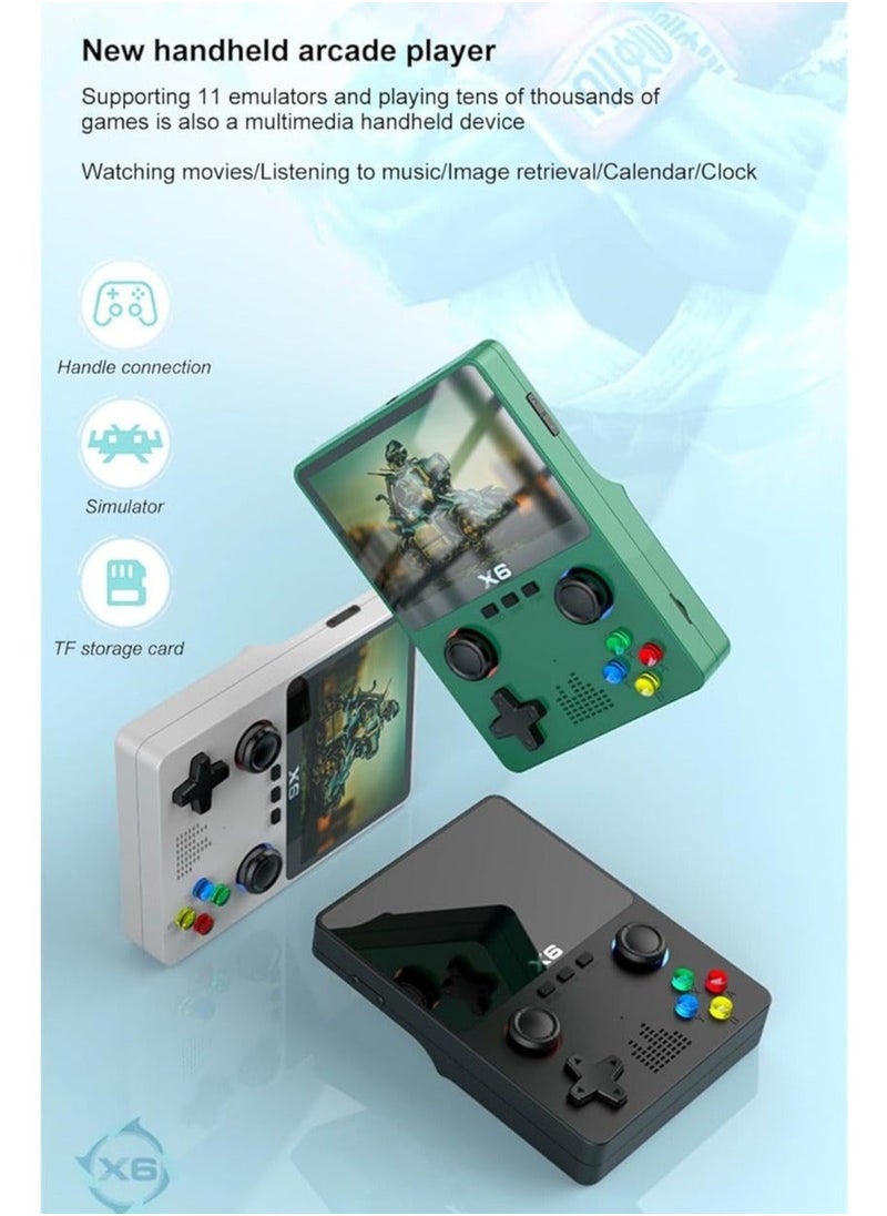 null - Handheld Game Console, Retro Game Console, Supports TV Output, Built-in 32GB Cassic Games (10000+), 3.5-inch OCA IPS Screen, Dual 3D Joystick, 11 Emulators (White) - Image 1