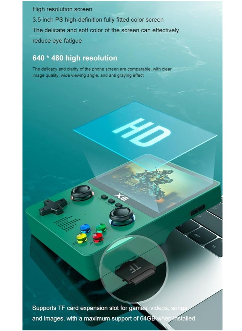 null - Handheld Game Console, Retro Game Console, Supports TV Output, Built-in 32GB Cassic Games (10000+), 3.5-inch OCA IPS Screen, Dual 3D Joystick, 11 Emulators (White) - Image 1