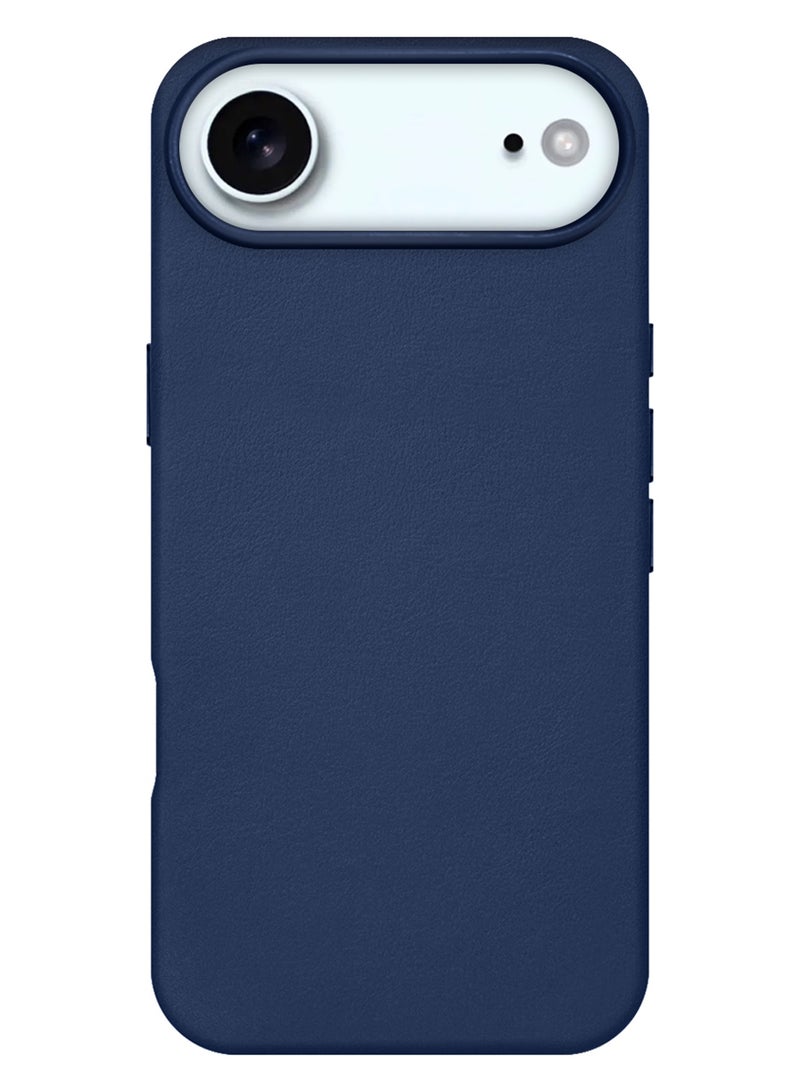 CATANES Premium Leather Case for iPhone 17 Air – Shockproof - Waterproof - Matte Finish - Anti-Slip - Slim Fit - Deep Blue - Image 4