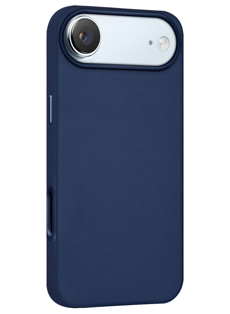 CATANES Premium Leather Case for iPhone 17 Air – Shockproof - Waterproof - Matte Finish - Anti-Slip - Slim Fit - Deep Blue - Image 1