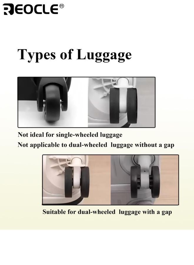 REOCLE 16PCS Luggage Wheel Covers with Universal Fit and Durable Material Suitcase Protectors with Easy Install Design for Travel Luggage Maintenance - Image 3