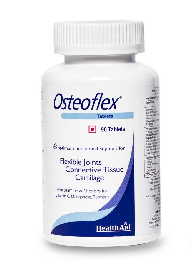 Health Aid HealthAid Osteoflex with Hyluronic Acid, Glucosamine & Chondroitin | Joint Support Supplement with Vitamin C, Manganese and Curcumin | Flexible Joints | Connective Tissue | Cartilage - 90 Tablets - Image 4