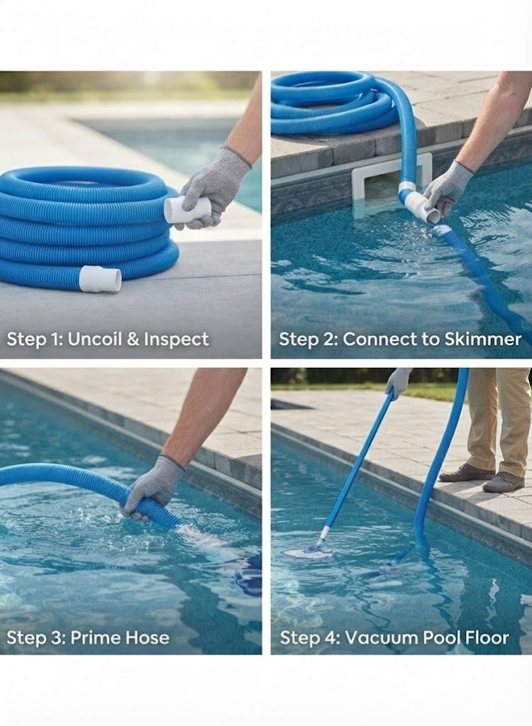 ASTRAL POOL Auto Floating Suction Hose with Rotating Cuffs Pipe for Filtration Systems (15m) - Image 2