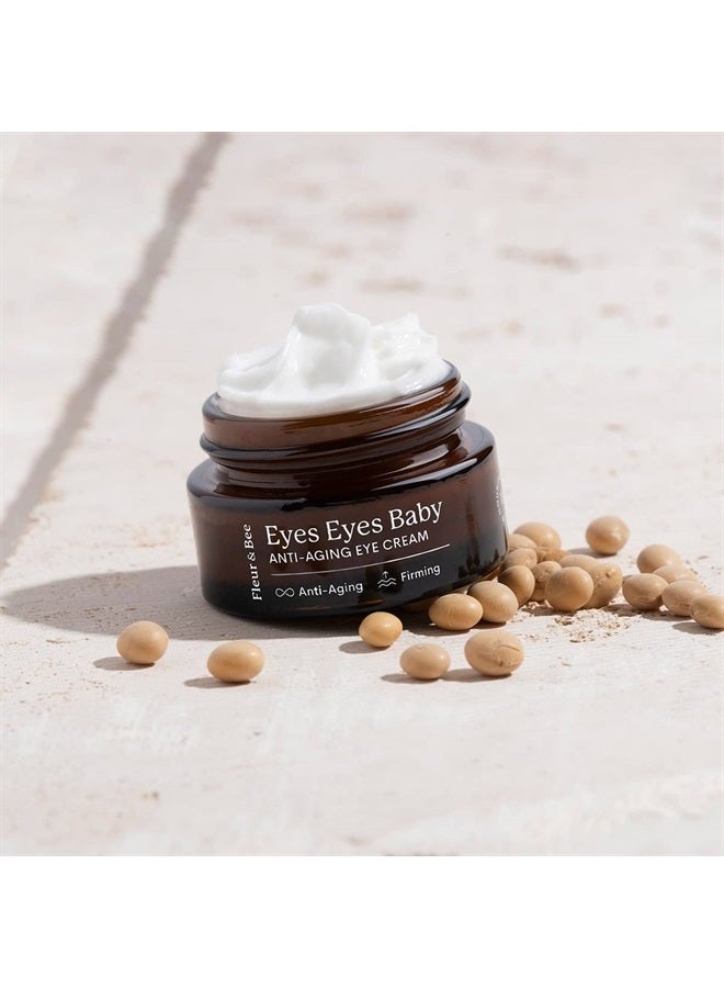Fleur & Bee Anti Aging Eye Cream | Clean, 100% Vegan & Cruelty Free | For Dark Circles, Puffy Eyes and Wrinkles | All Skin Types | Eyes Eyes Baby 0.6 oz - Image 2
