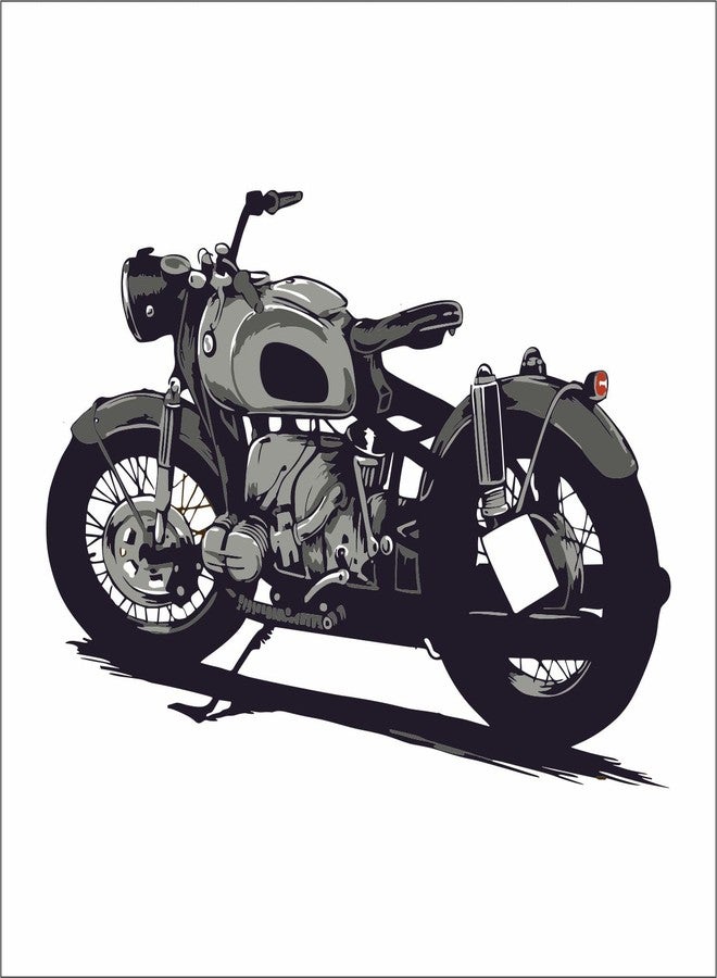 Wall Attraction™ Royal Enfield Bullet Wall Stickers & Murals Size - 58x43cm MD184_S - Image 3