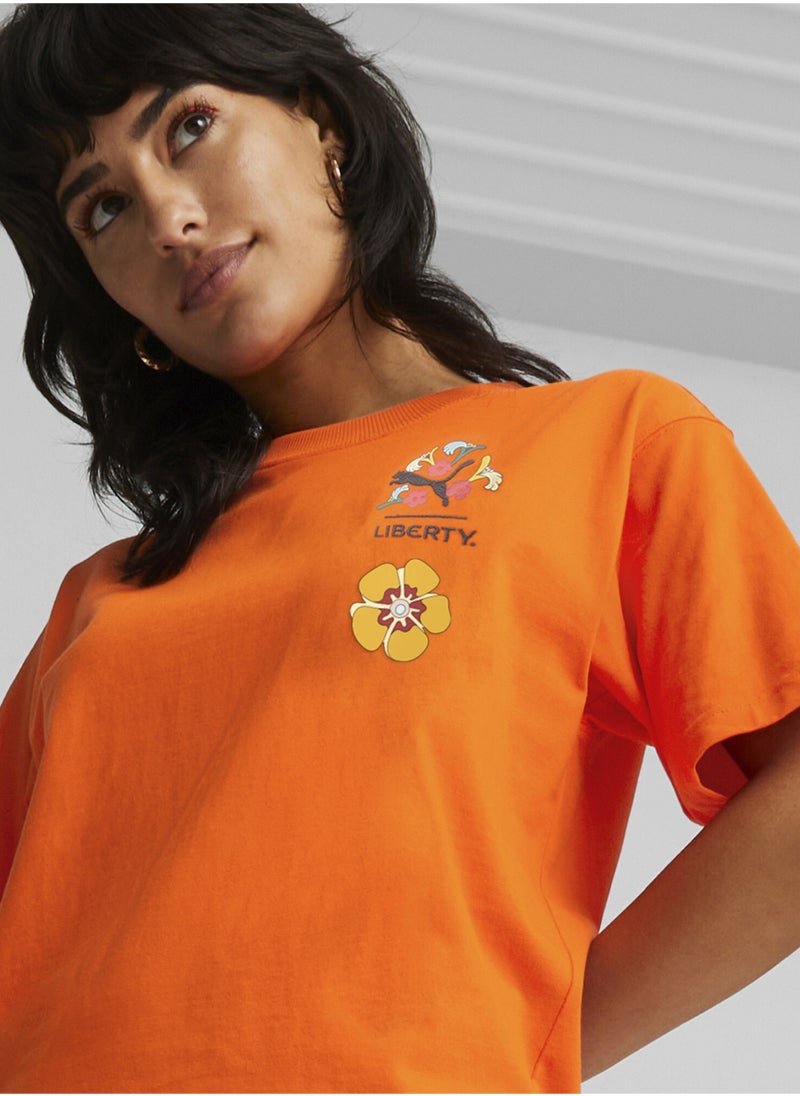 PUMA - x LIBERTY Womens Graphic T-Shirt - Image 1