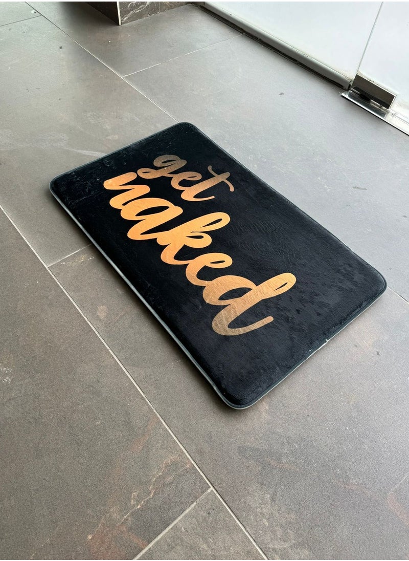 RIZARIES Supersoft Get Nak with Gold Door Mat, Non-slip Washable, 50 x 80cm  - Image 4