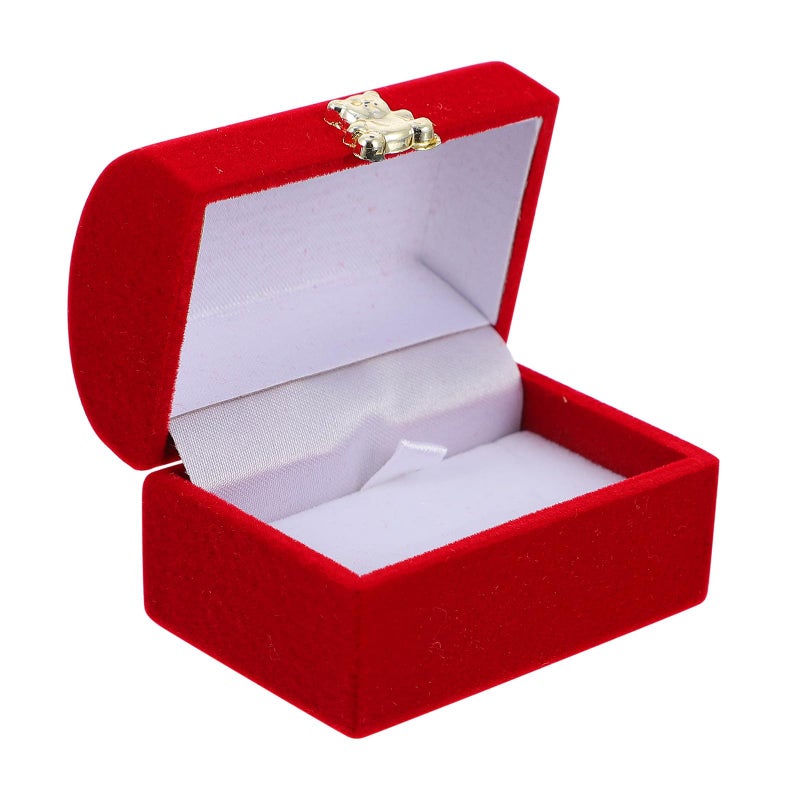Red Jewelry Storage Box with Lid Organizer for Earrings Necklaces Women - Image 2