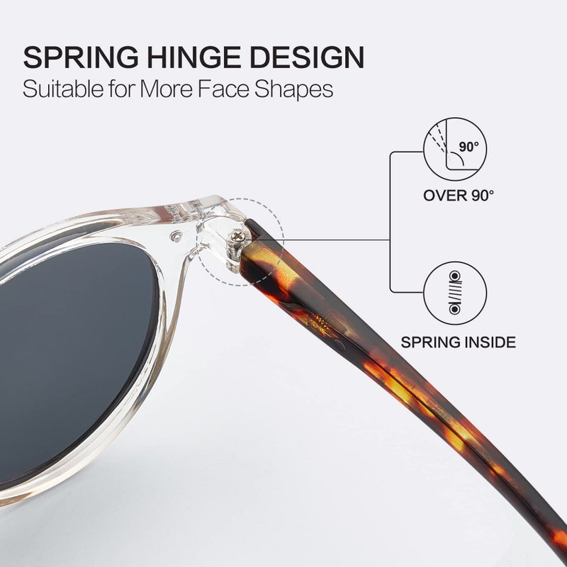 ZENOTTIC Polarized Round Sunglasses, Stylish Sunglasses for Men and Women Retro Classic, Multi-Style Selection - Image 4