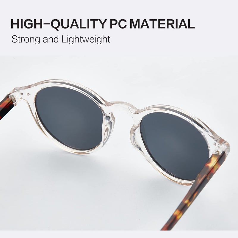 ZENOTTIC Polarized Round Sunglasses, Stylish Sunglasses for Men and Women Retro Classic, Multi-Style Selection - Image 5
