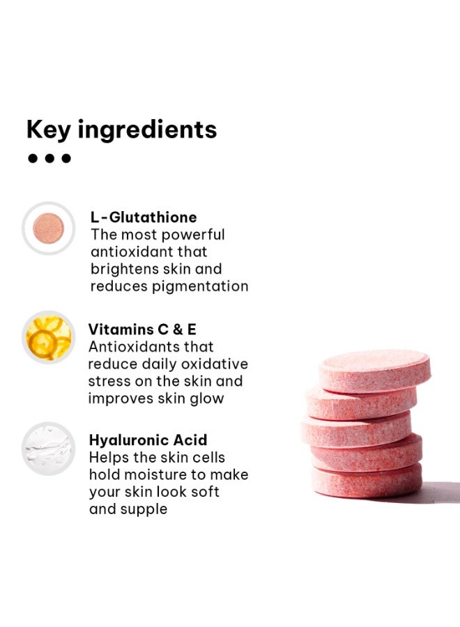 HK Vitals Glutathione - 15 Effervescent Tablets | L-Glutathione Tablets with Vitamin C & E, for Skin Glow & Hydration, No Added Sugar, Watermelon Flavour (Pack of 2) - Image 5