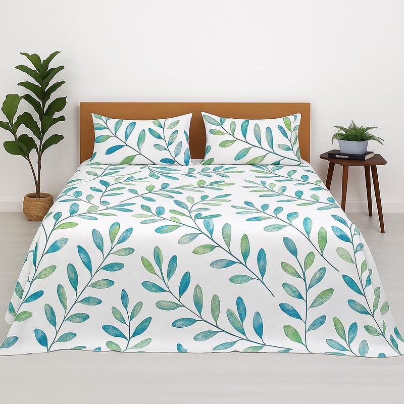 Bhoomi Impex Bedsheet for King Bed – Ray of Flowers Design Cooling & Breathable Ultra-Comfortable Bedding Set – 108" x 108" (274.32 x 274.32 cm) - Image 4