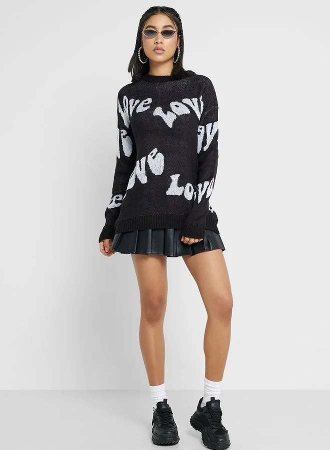 Ginger Printed Intarsia Sweater