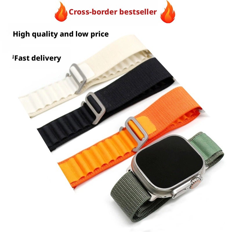 حزام ساعة من النايلون المنسوج على شكل حلقة لـ Apple Watch Ultra و iWatch 8 - Image 2