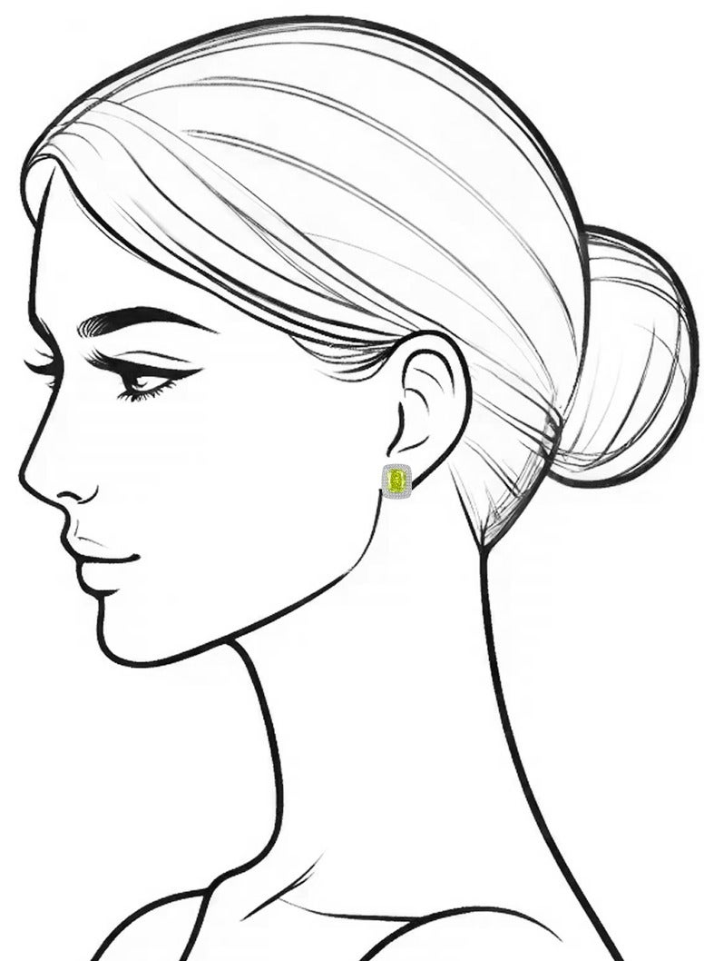 QUAINT Tuscany - Apple Green Simulated Diamond Stud Earrings - Image 3