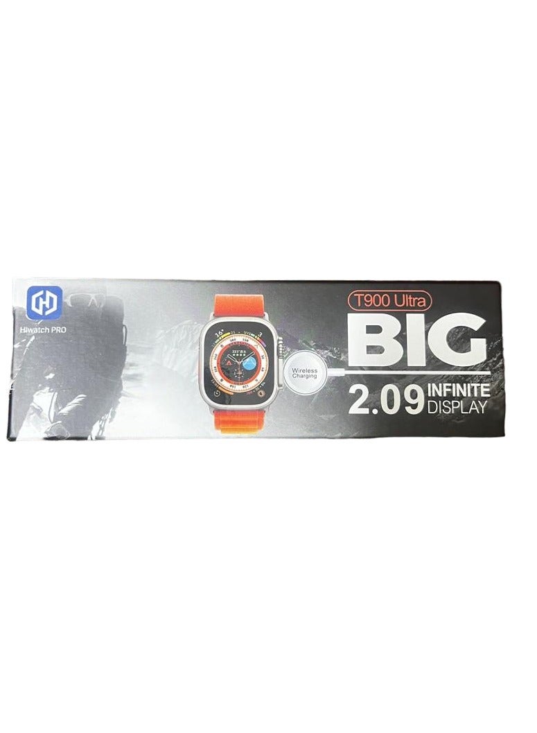 Hiwatch PRO T900 Ultra big Smart Watch Bluetooth Call Wireless Charging Sport Smartwatch Body Temperature Monitor  Call Wireless charging Touch Screen 2.09 inch HD Screen for IOS & android for men and women  - Image 2