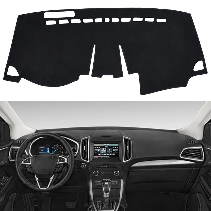SPEEDWOW Dashboard Dash Board Cover Mat Carpet Compatible with Edge 20152024Without Warning Anticollision Light Models
