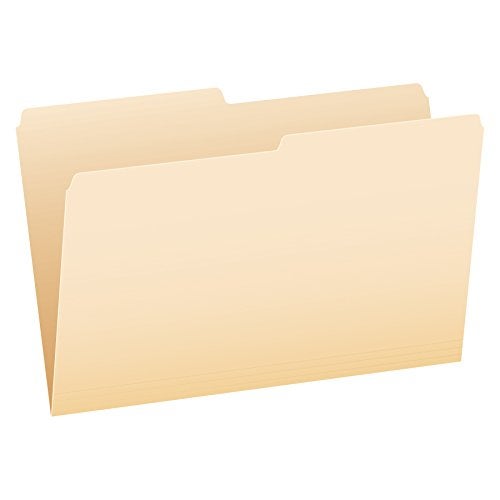 Pendaflex File Folders, Legal Size, Manila, 1/2 Cut, 100/BX (753 1/2) - Image 1