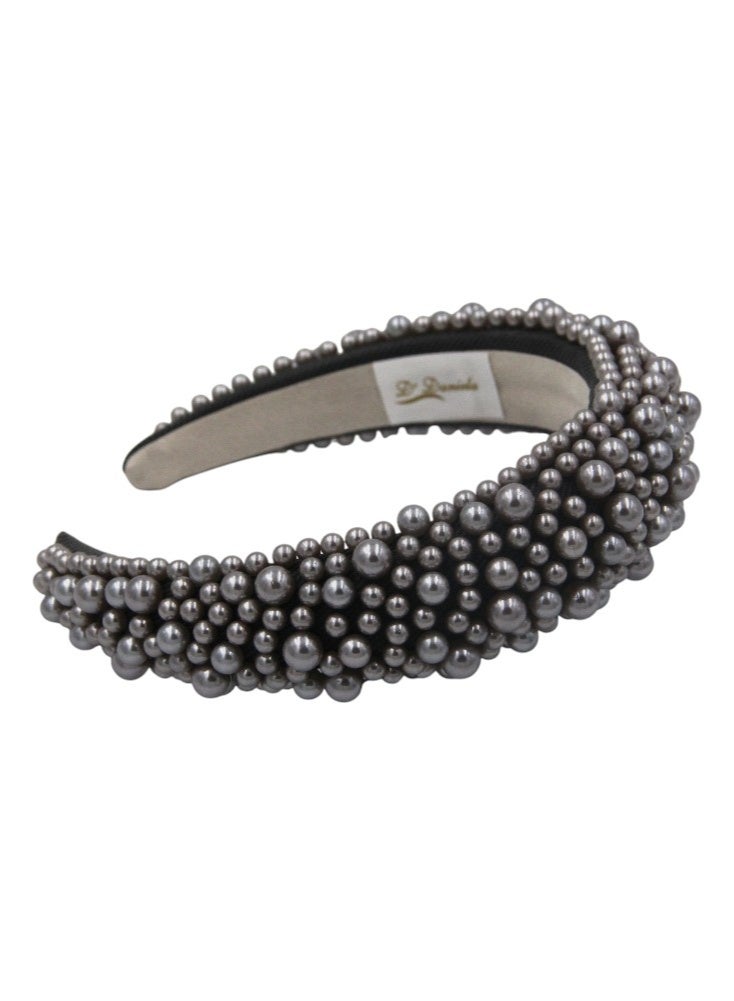 Bidani Faux Pearl Headband - Gray - Image 3