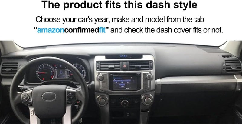 Fcovergurus Dash Cover Mat Custom Fit for Toyota 4Runner 2010-2021, Black Dashboard Cover Pad Carpet Protector F105 - Image 2
