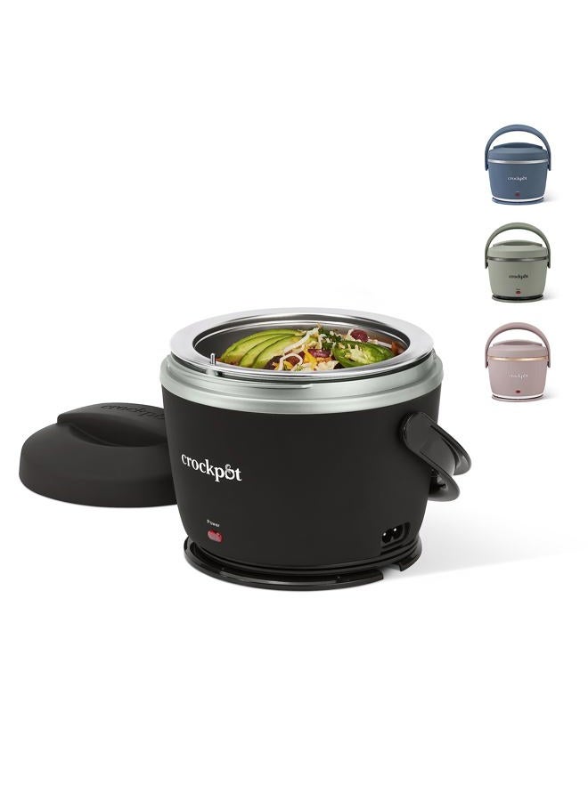 Crock-Pot Electric Lunch Box, Portable Food Warmer for On the Go, 20 Ounce, Black Licorice, New Black Licorice Lunch Crock - Image 1