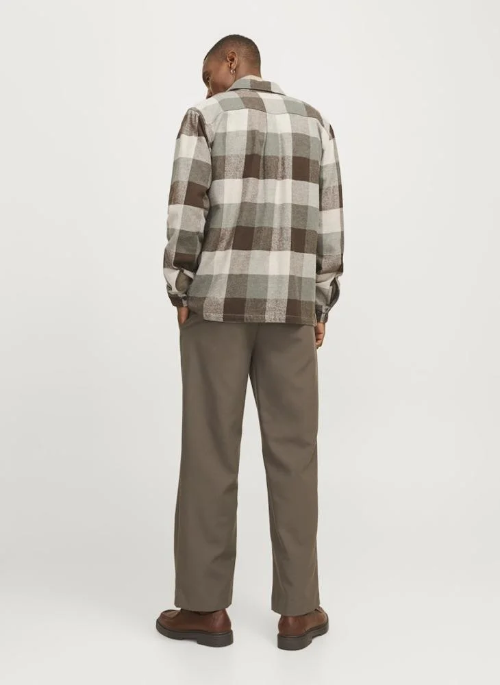 جاك اند جونز Checked Flap Pocket Shirt