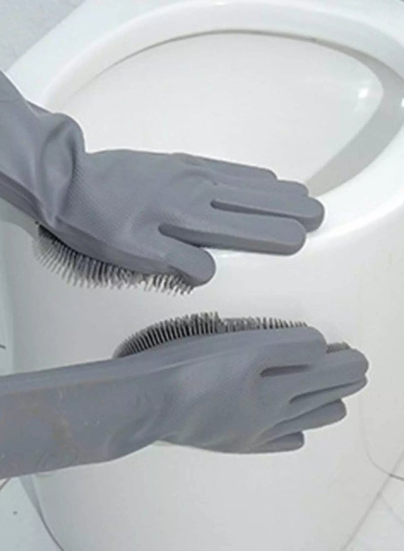 1pair Silicone Dishwashing Glove - Image 4