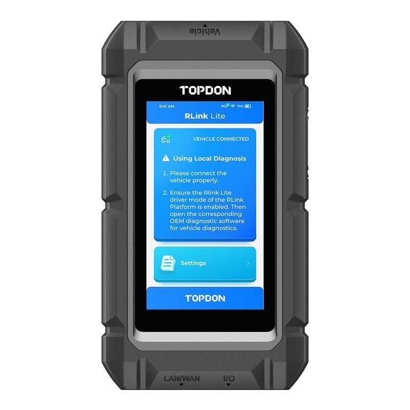 TOPDON RLink Lite J2534 Pass-Thru VCI 5 Inch Android Diagnostic Programmer D-PDU RP1210 DoIP CAN FD