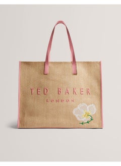 Ted Baker Floraff Floral Applique  Raffia Icon Bag  - Image 1