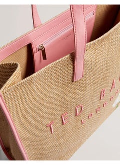 Ted Baker Floraff Floral Applique  Raffia Icon Bag  - Image 4