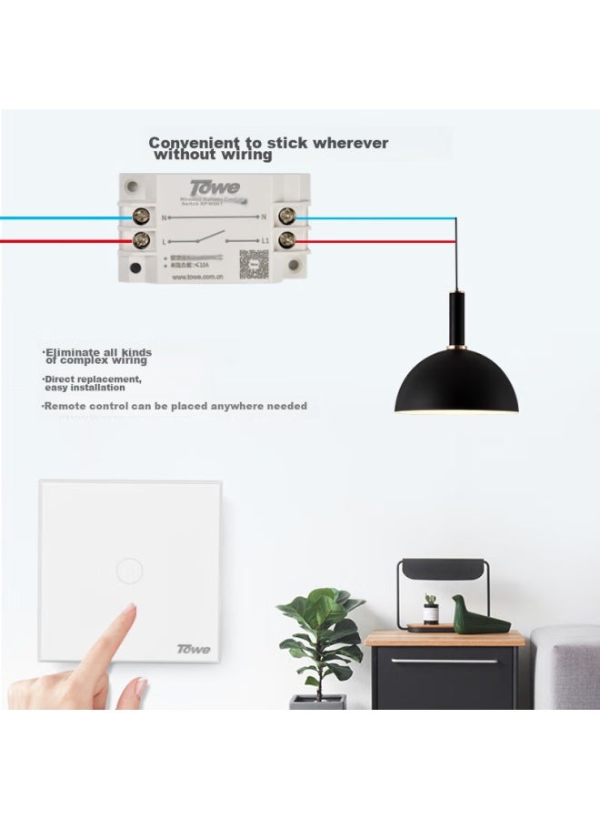 Towe Wireless Single-control Switch, No Wiring Required, Adhesive Remote Control Switch, 220v Smart Wireless Household Remote Control Adhesive Switch, No Wiring Required, Ap-wsk1/m - Image 3