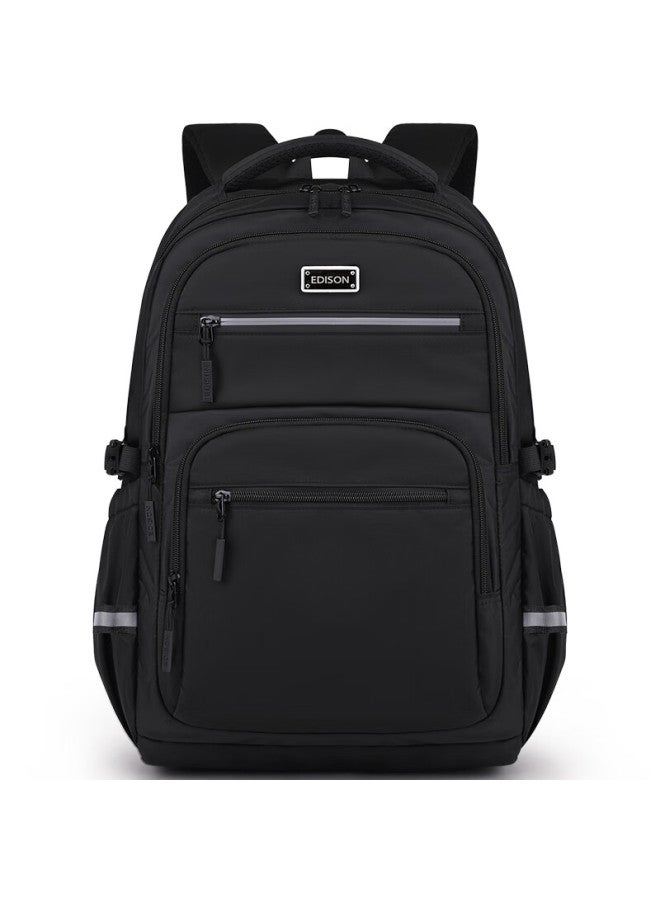 Edison High School Student Backpack, Large Capacity, Anti-drop, Water-resistant, Spine Protection, Reflective Double Shoulder Bag For Middle School Students E30-1 - Image 2