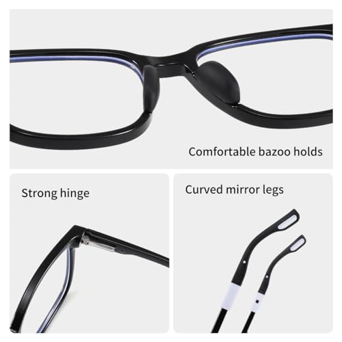 Karsaer Kids Blue Light Blocking Anti Glare Zero Power Unbreakable Glasses Protection From TV Mobile Laptop Computer for Kids Girls Boys Unisex Age 6-12 E1400 - Image 5