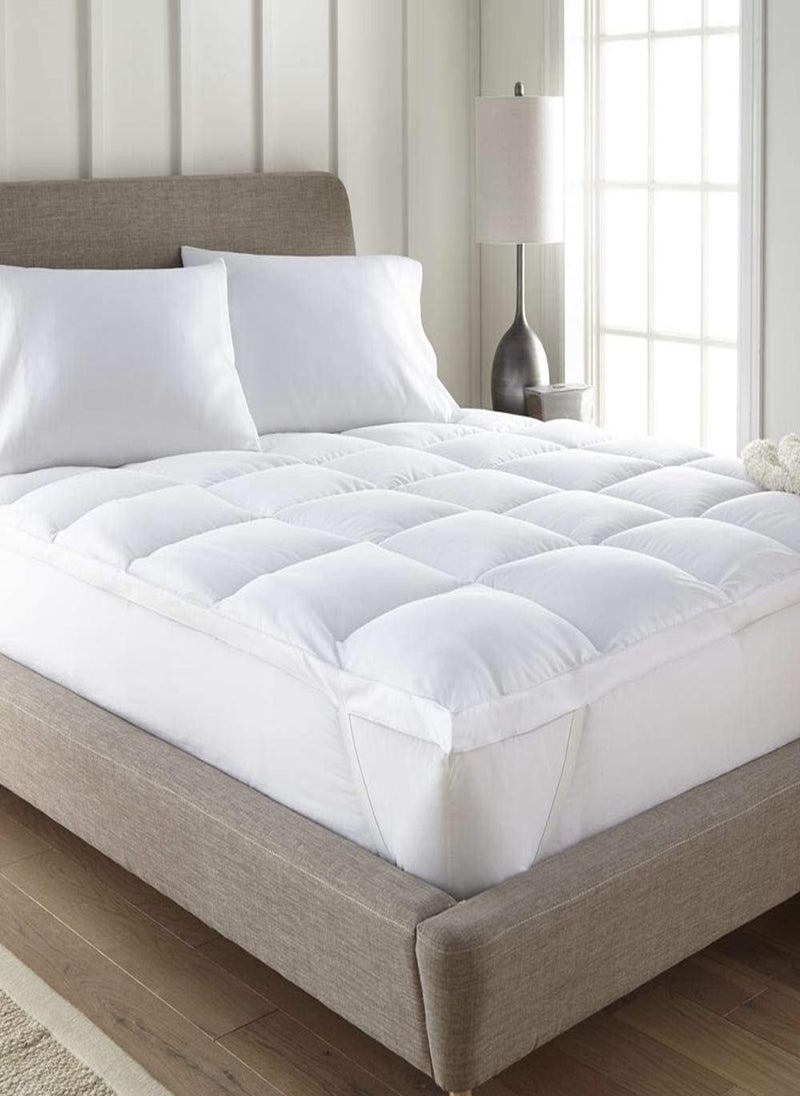Blueberry Quality Cotton Mattress Topper With 4 Corner Elastic 6cm Thick 160x200cm  - Image 1