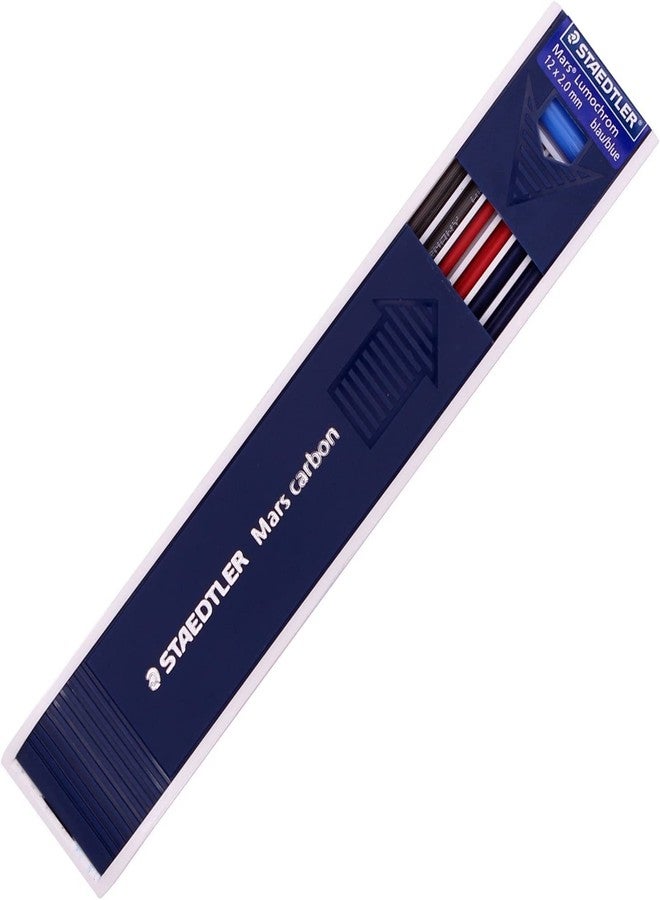 ZEESOON Mars Carbon Lead HB Color Mix 12 x 2mm (4 of Blue, 4 Red, 4 Black) for Staedtler - Image 3