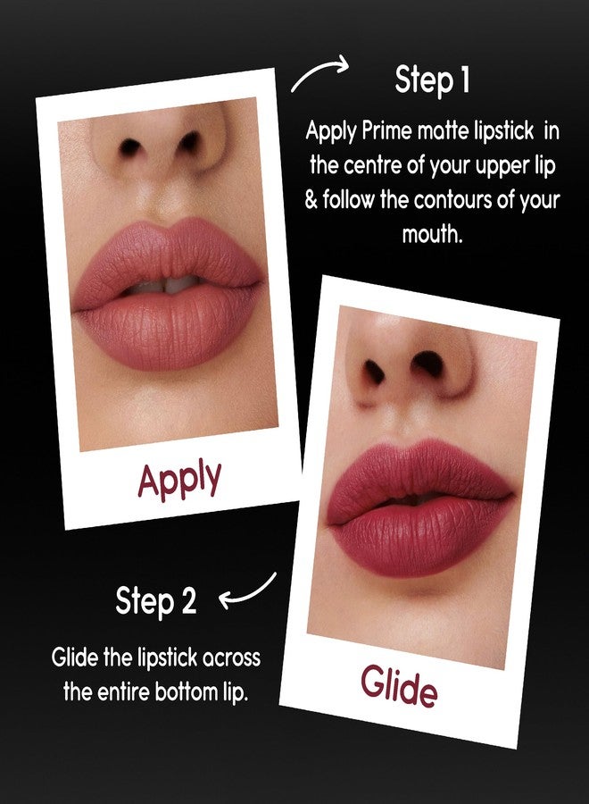 INSIGHT Prime Matte Lipstick - 3.8g |Satin Matte Finish |All day Comfort Wear | Infused with Hyaluronic Acid & Rosehip Oil | (TEQUILA) - Image 3