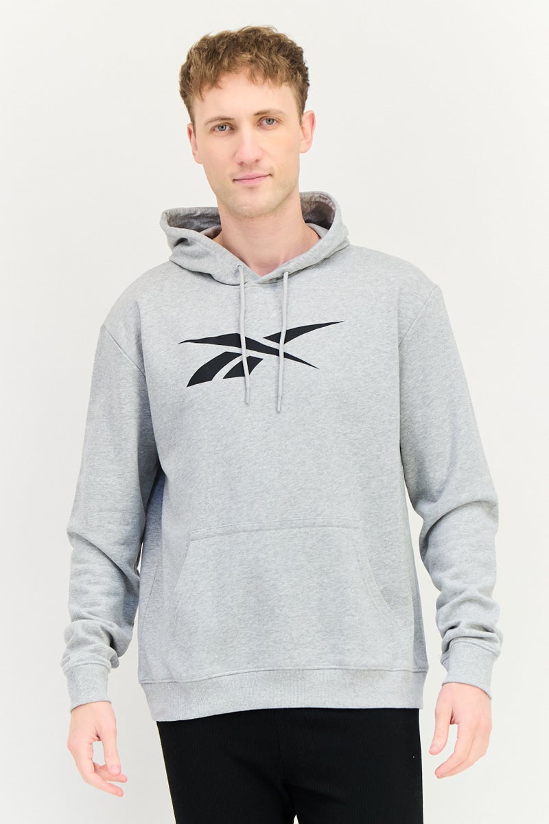Reebok Men Sportswear Fit Long Sleeve Outdoor Hoodie, Grey - Image 1