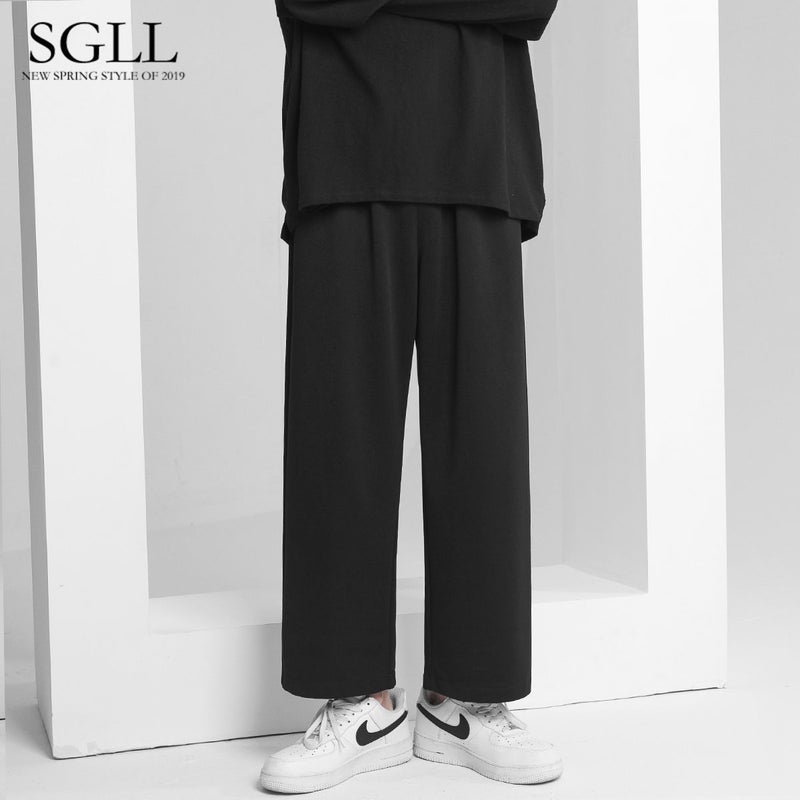 Boys All-Match Solid Color Sports Pants Men'S Trendy Straight Men'S Grey Casual Ins Loose Pants For - Image 3