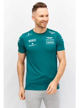 Aston Martin Men Sportswear Fit Short Sleeve Training T-Shirt, Green  - Image 1