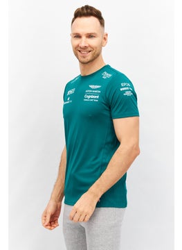 Aston Martin Men Sportswear Fit Short Sleeve Training T-Shirt, Green  - Image 3