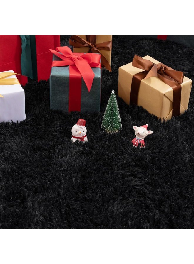 Jelymark Super Soft Shaggy Rug for Bedroom, 3x5 Feet Fluffy Carpet for Living Room, Fuzzy Indoor Plush Area Rug for Home Decor, Furry Floor Rugs for Dorm, Kids Nursery Rug for Girls, Black - Image 5