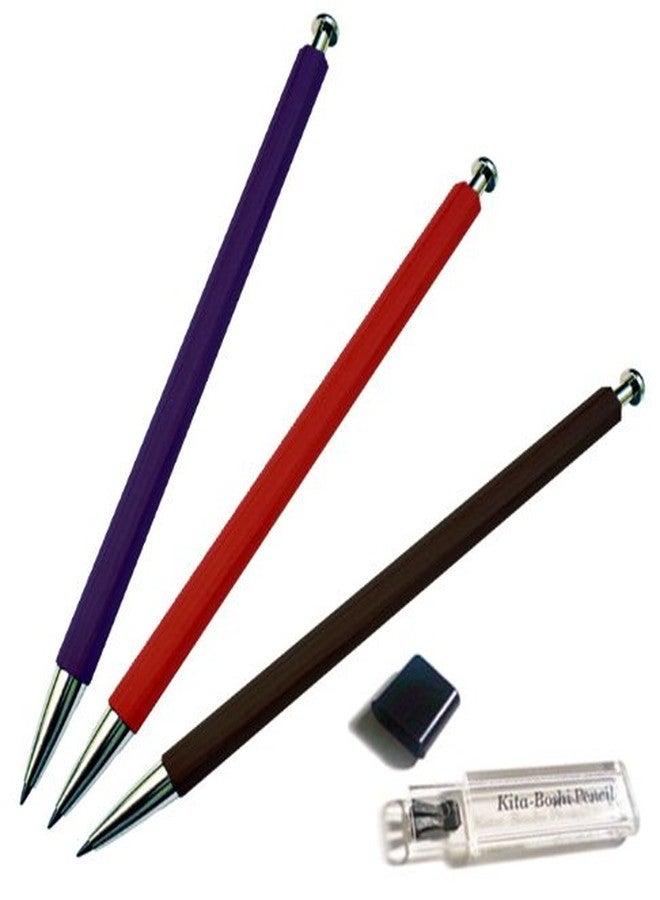 Kitaboshi 2.0mm Mechanical Pencil, Indigo Barrel, With Lead Sharpener, #1 B, Black Lead, 1ea (OTP-680IST) - Image 2
