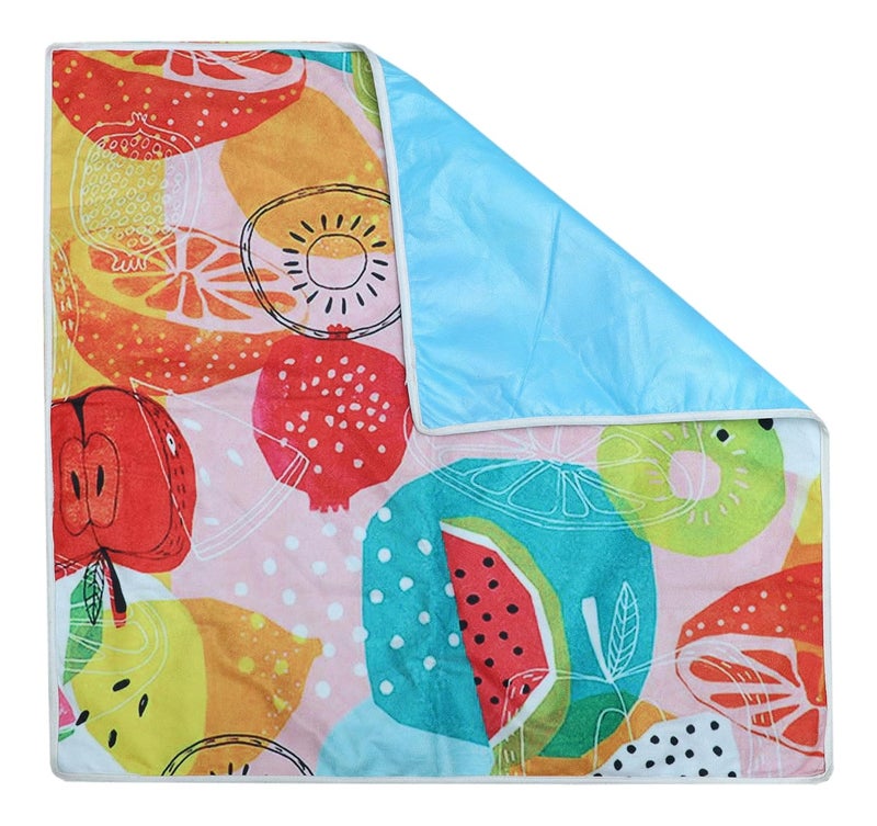 AAZEEM Waterproof Bed Server | Food Mat | Bedsheet Protector | Non - Reversible in 3D Printed with Laminated Nonwoven Back| Multicolor| - Image 3