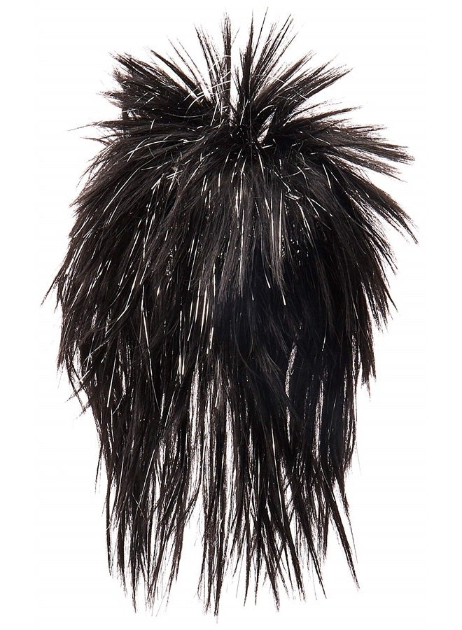 RUBIE'S womens Rockin Diva Wig With Tinsel Party Supplies, Black/Silver, One Size US - Image 2